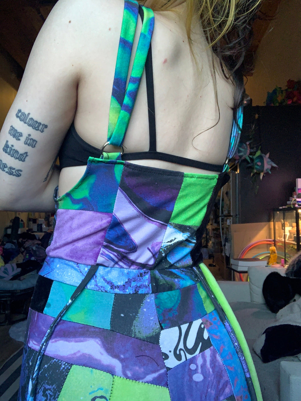 MTO Bell Bottom Patchwork Overalls