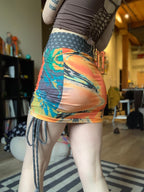 MTO 3 Pattern Cinch Mini Skirt