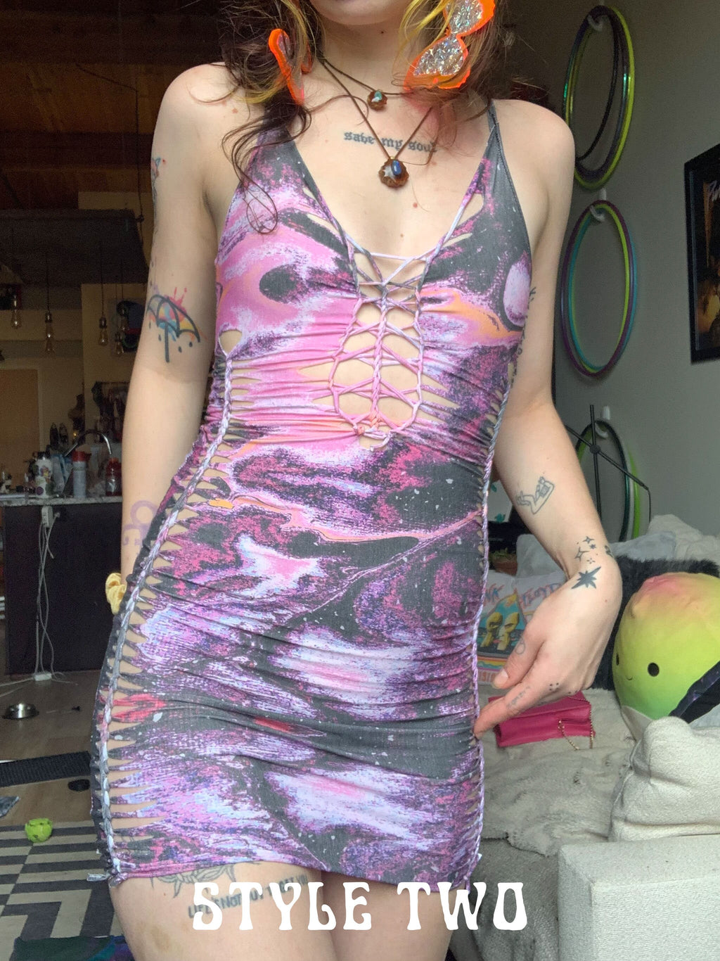 MTO Slitweave Mini Dress - Choose Your Pattern and Braid Style