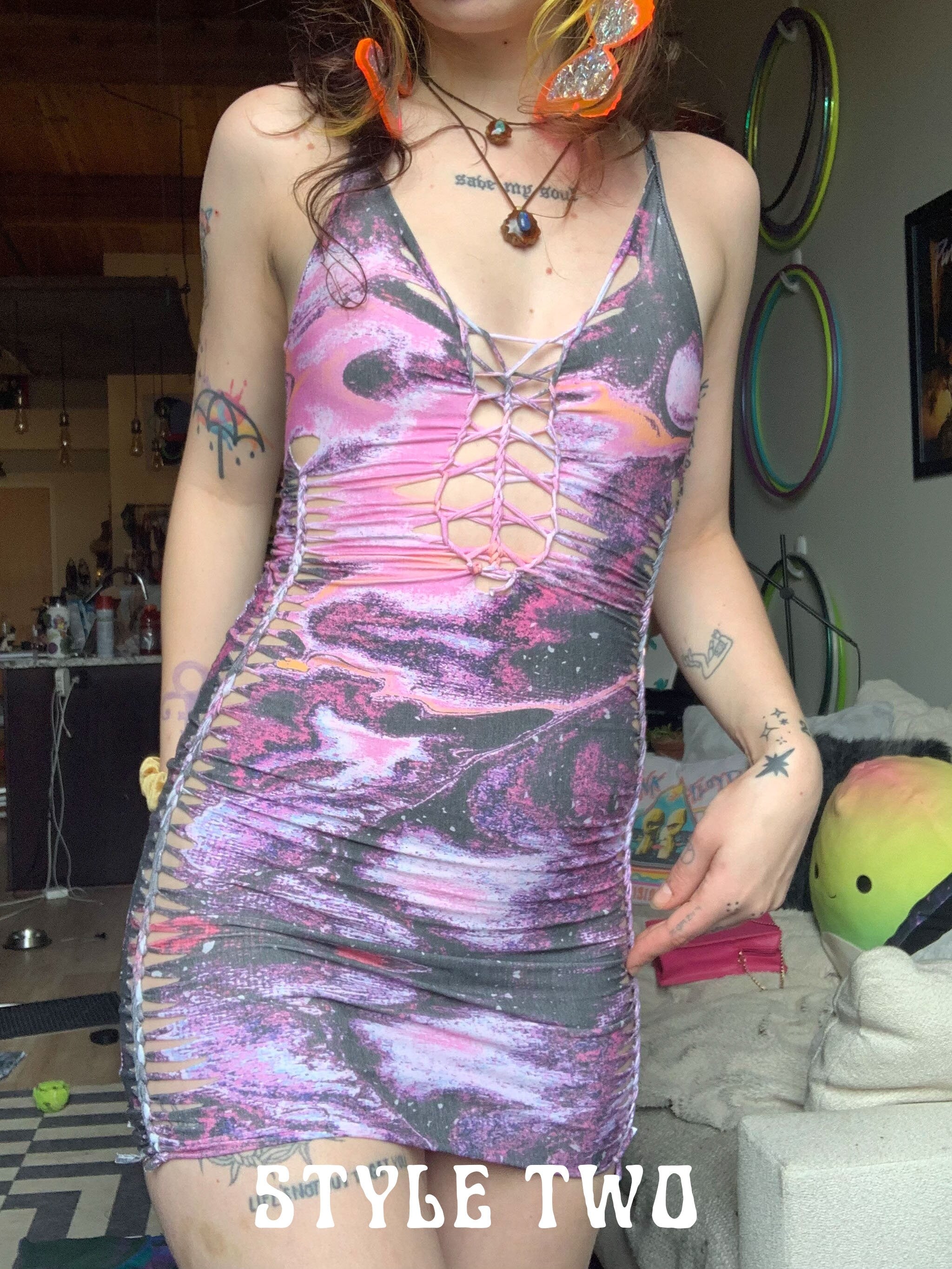 MTO Slitweave Mini Dress - Choose Your Pattern and Braid Style