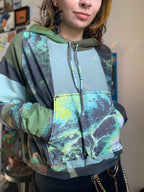 MTO Cropped Patchwork Hoodie