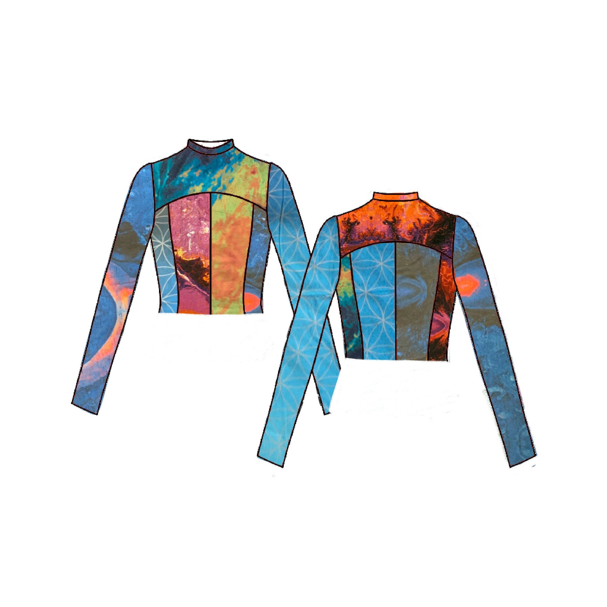MTO Comet Mock Neck Crop Top