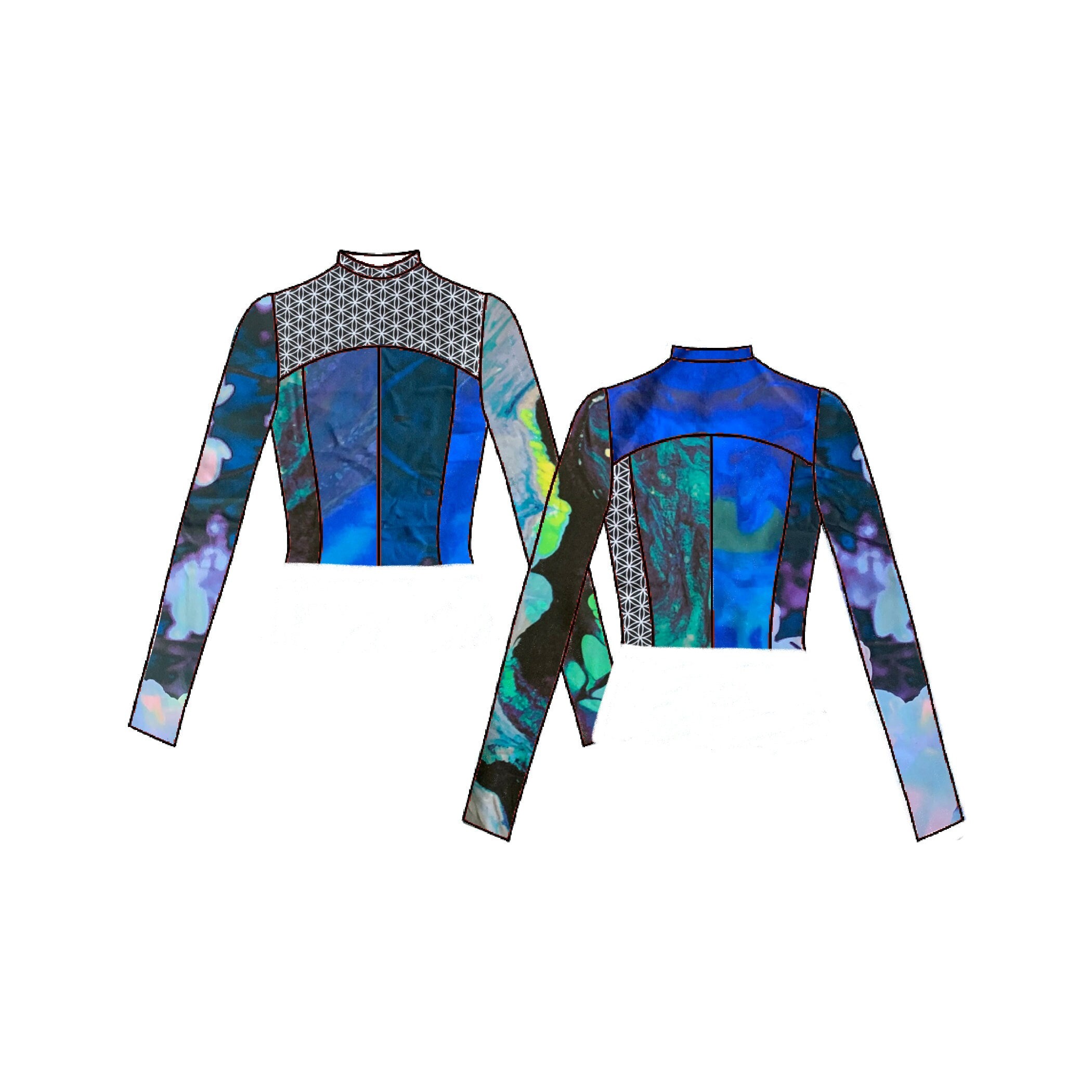MTO Comet Mock Neck Crop Top