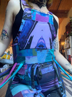 MTO Bell Bottom Patchwork Overalls