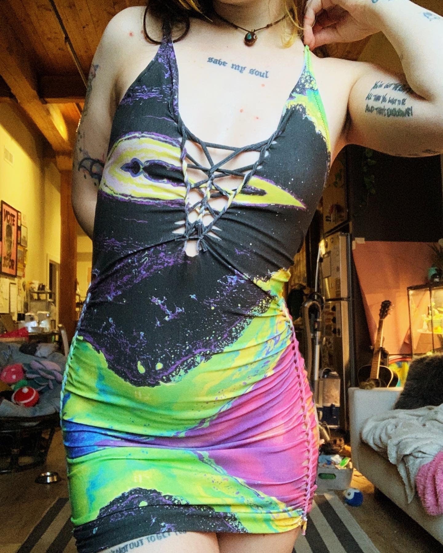 MTO Slitweave Mini Dress - Choose Your Pattern and Braid Style