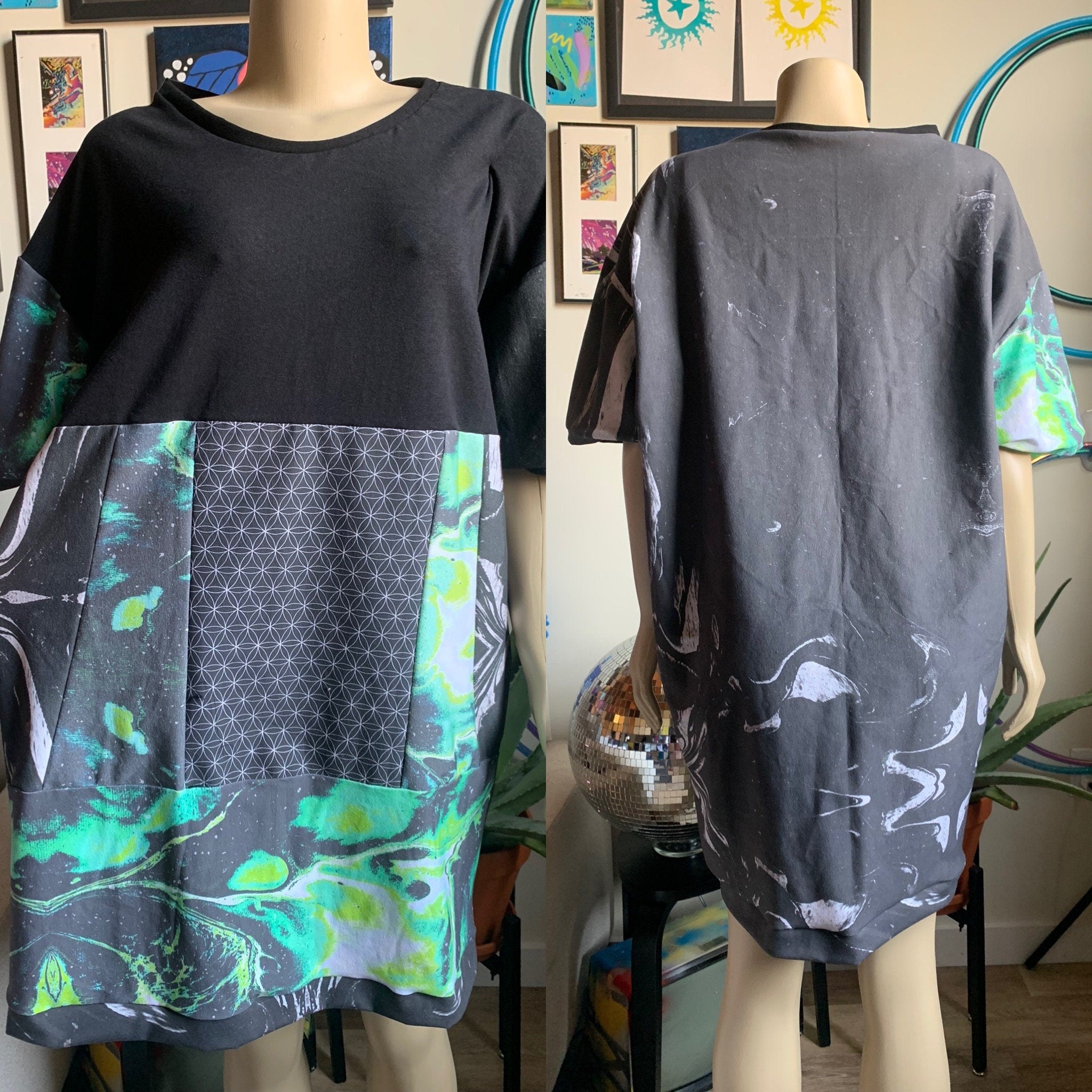 MTO Demi Patchwork Front T-Shirt - Unisex/Men's  - Choose Your Patterns