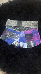 RTS Fold-over waist Patchwork Booty Shorts
