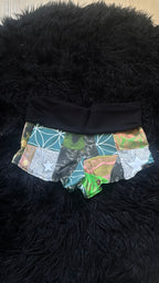 RTS Fold-over waist Patchwork Booty Shorts
