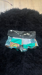 RTS Fold-over waist Patchwork Booty Shorts