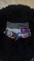 RTS Fold-over waist Patchwork Booty Shorts