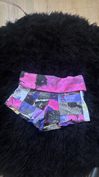 RTS Fold-over waist Patchwork Booty Shorts