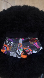 RTS Fold-over waist Patchwork Booty Shorts