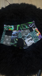 RTS Fold-over waist Patchwork Booty Shorts