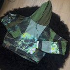 OOAK Patchwork Cropped Hoodie