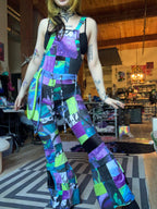 MTO Bell Bottom Patchwork Overalls