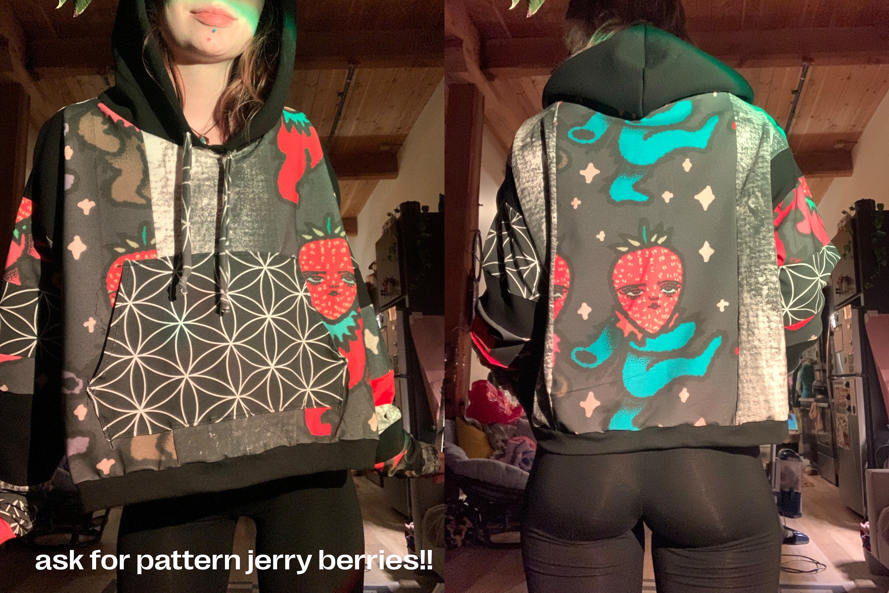 MTO Cropped Patchwork Hoodie