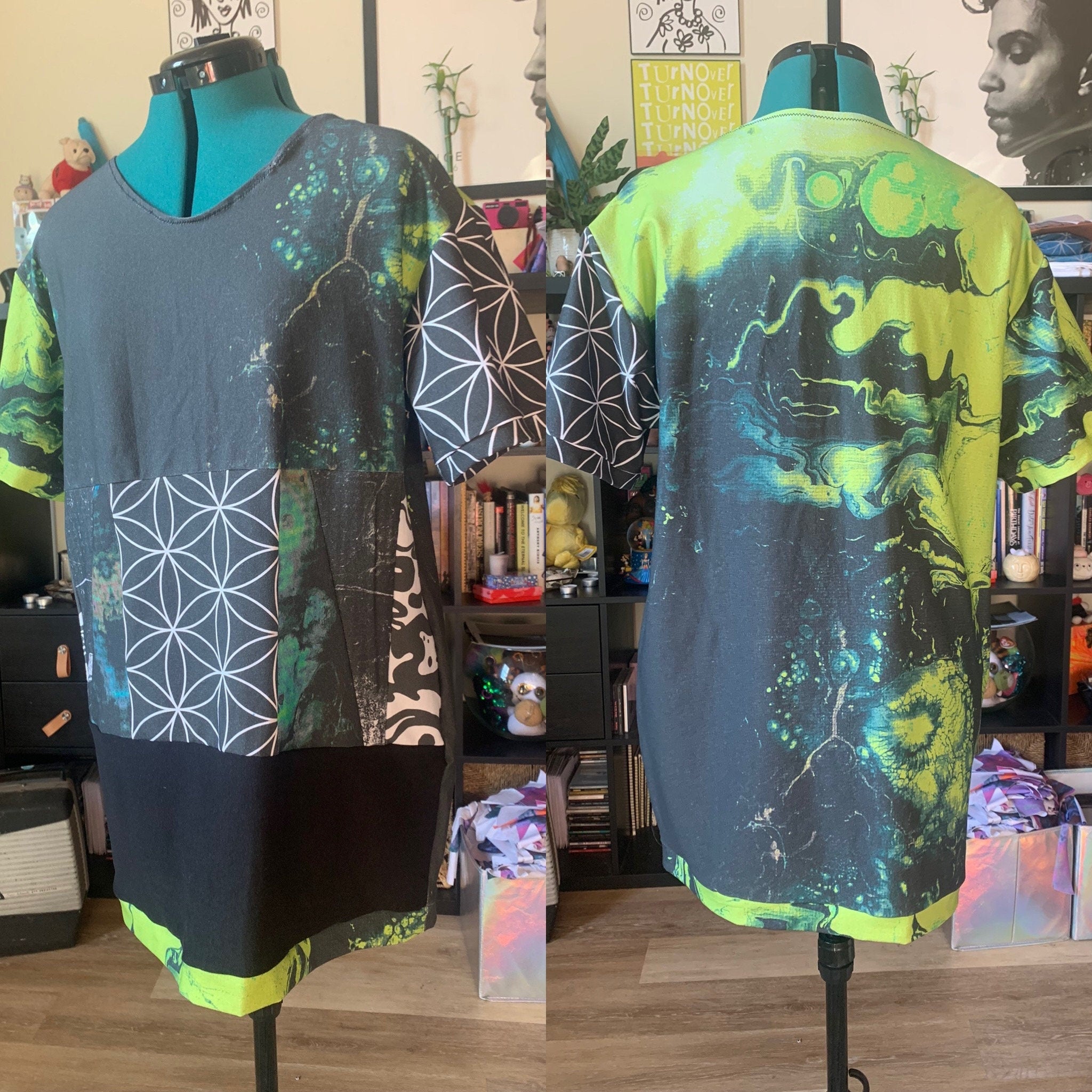 MTO Demi Patchwork Front T-Shirt - Unisex/Men's  - Choose Your Patterns