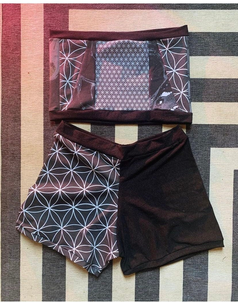 MTO Neutral Patchwork Tube Top