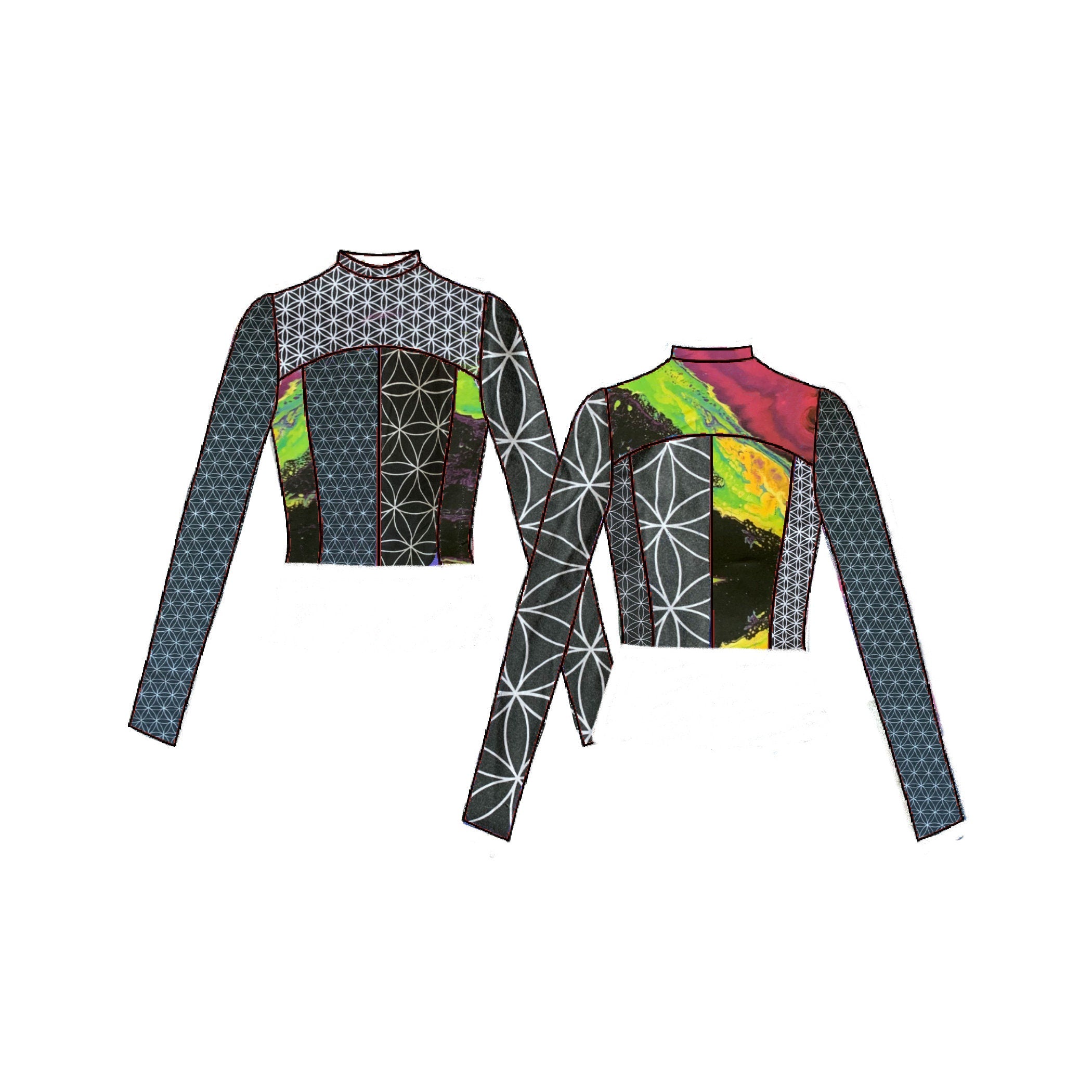 MTO Comet Mock Neck Crop Top